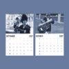 2027 wall calendar showing September and October vintage photos
