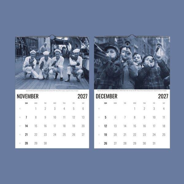 2027 wall calendar showing November and December months