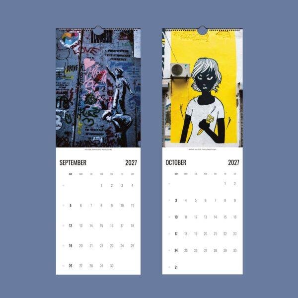 2027 wall calendar featuring global street art photography