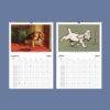 2027 wall calendar featuring vintage dog artwork for March and April
