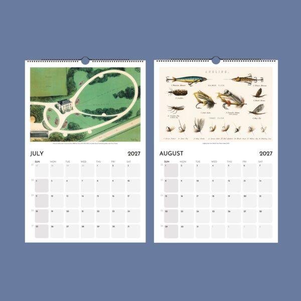 2027 wall calendar showing July and August pages