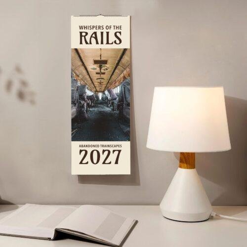 2027 Whispers of the Rails abandoned trainscapes wall calendar
