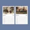 2027 wall calendar featuring classic paintings for January and February
