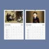 2027 wall calendar November December pages with classic paintings