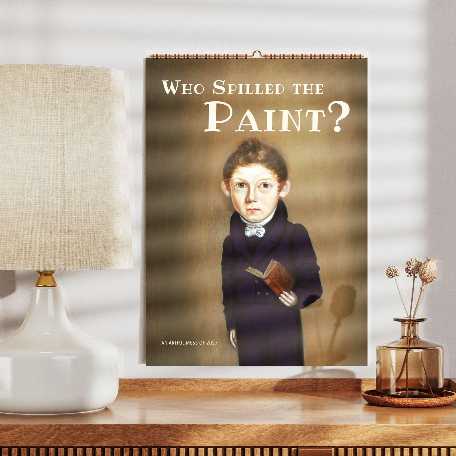 Who Spilled the Paint 2027 humorous wall calendar cover
