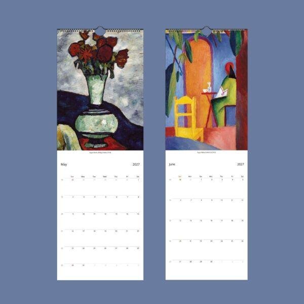 2027 wall calendar featuring August Macke expressionist paintings