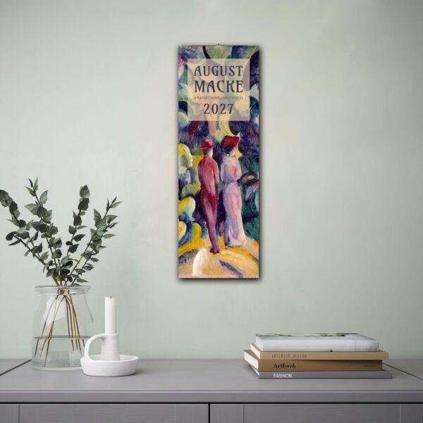 August Macke 2027 art calendar hanging on mint wall