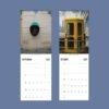 2027 wall calendar featuring vintage phone booths worldwide