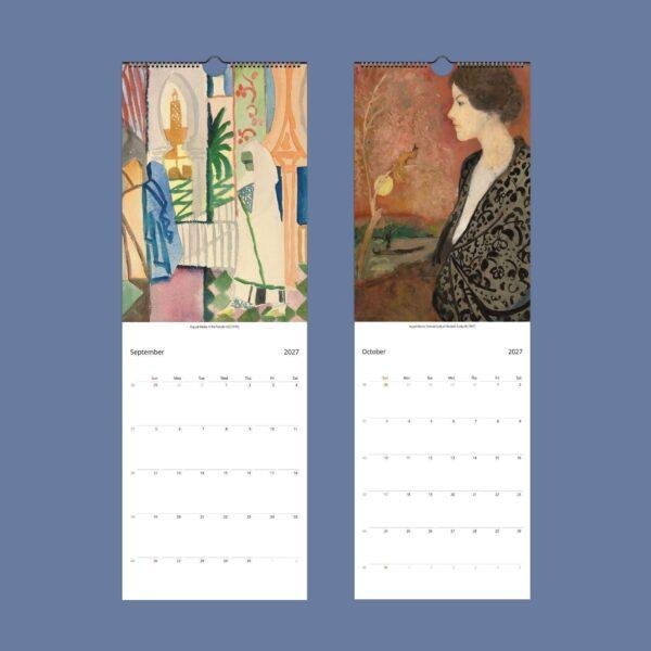 2027 wall calendar featuring August Macke artwork paintings