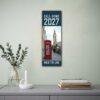 2027 London-themed wall calendar with Big Ben and phone booth
