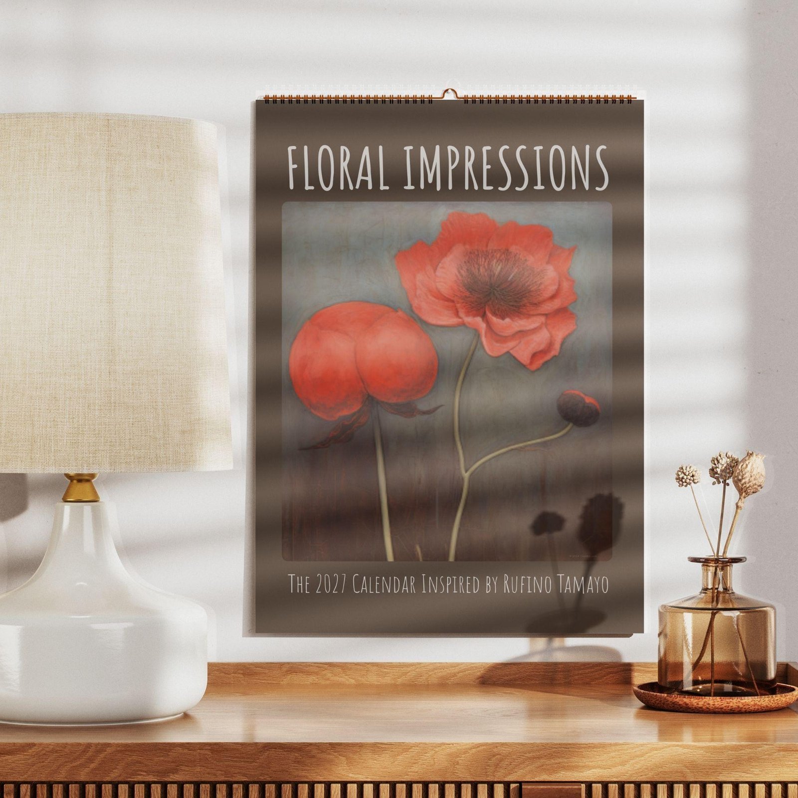 Floral Impressions 2027 wall calendar inspired by Rufino Tamayo