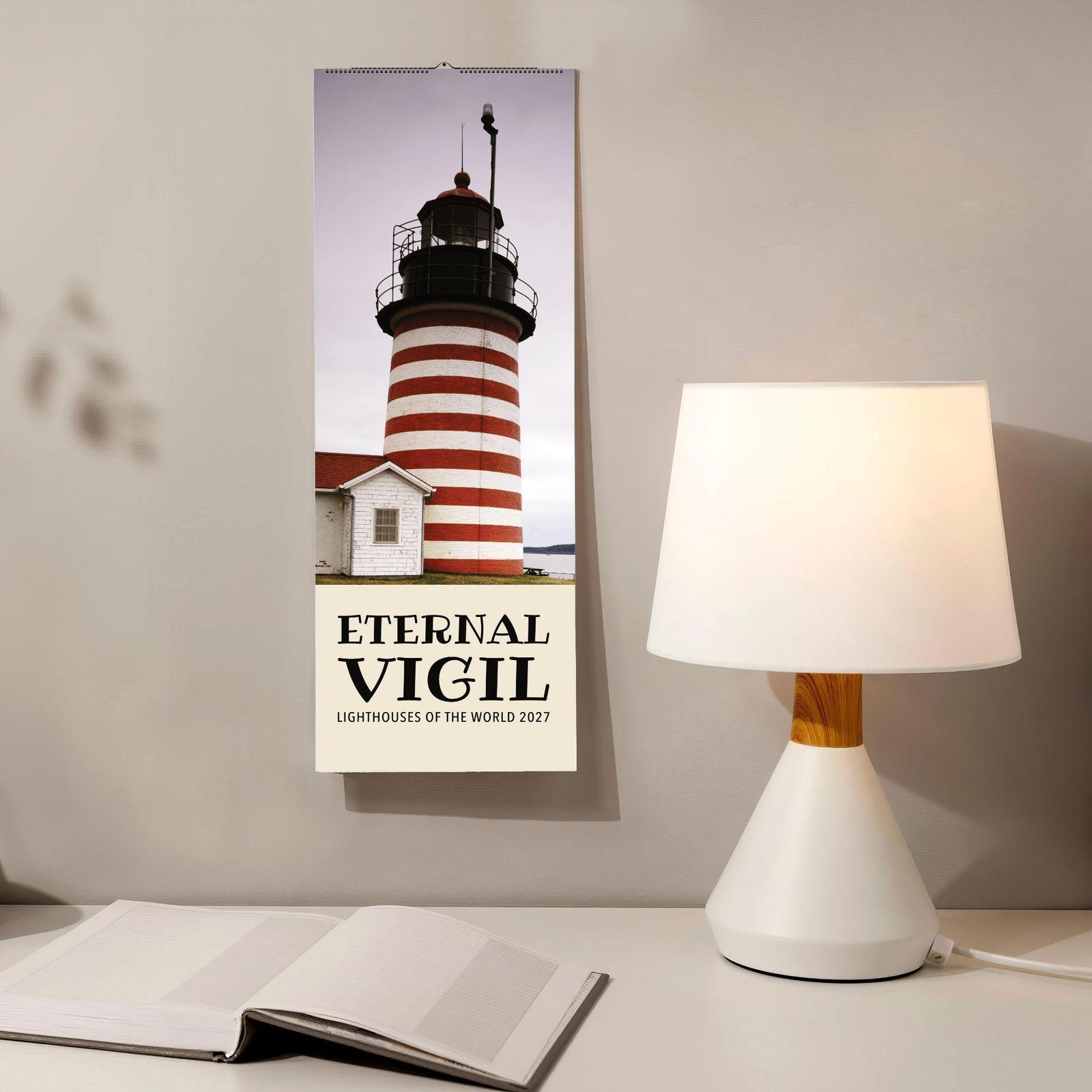 Eternal Vigil Lighthouses of the World 2027 wall calendar