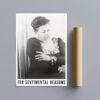 Vintage black and white poster titled For Sentimental Reasons