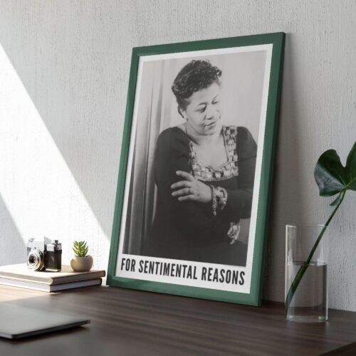 Framed vintage photo poster titled For Sentimental Reasons