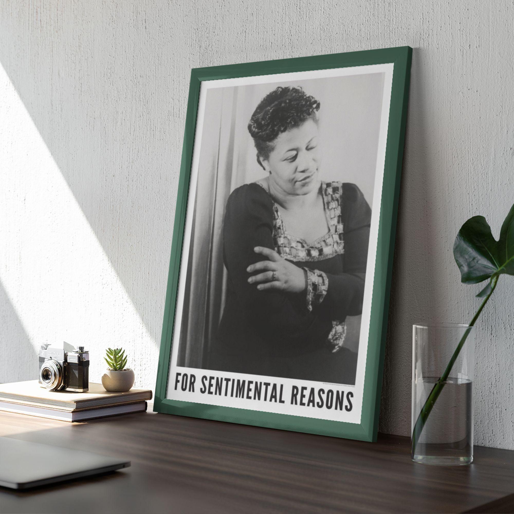 Framed vintage photo poster titled For Sentimental Reasons