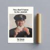 Vintage rye bread advertising poster with police officer