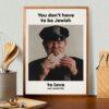 Framed vintage Jewish Rye bread advertisement poster