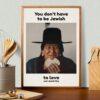 Framed vintage Jewish Rye bread advertisement poster