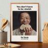 Framed vintage-style ad for Jewish rye bread